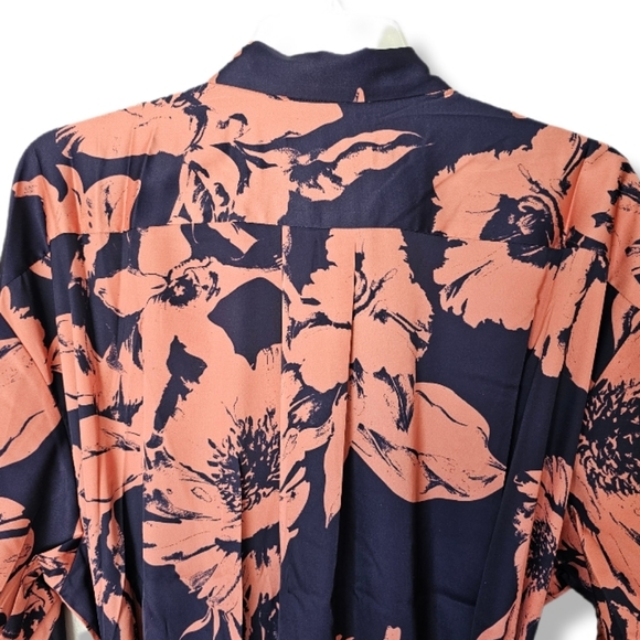 Pari Passu Tammy Reiss Floral Print Belted Shirt Dress Size D4/18 Office Siren - Picture 7 of 15